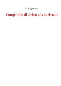 Diritto costituzionale quaderno C. Capolupo