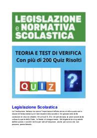 Legislazione Scolastica Teoria e Quiz