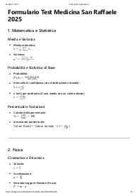Formulario Medicina San Raffaele 2025