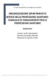 A1 scienze applicate al management sanitario, prof.ssa Serenella Mennilli, Unich