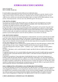 Appunti STORIA DELL’EDUCAZIONE