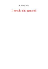 Il secolo dei genocidi - Bernard Bruneteau