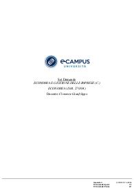 Paniere di ECONOMIA E GESTIONE DELLE IMPRESE C, Prof CLEMENTE, ECAMPUS - Chiuse