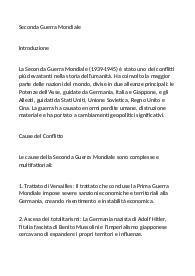 Riassunto sulla seconda guerra mondiale