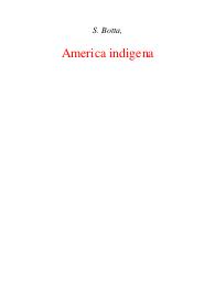 America indigena - Sergio Botta