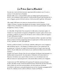 Prima Guerra Mondiale appunti