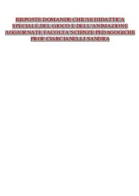 Risposte domande chiuse didattica speciale del gioco e dello sport aggiornate 2023 uniecampus