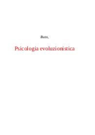 Psicologia evoluzionistica - Buss