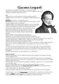 Giacomo Leopardi - Letteratura Italiana