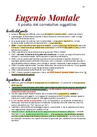 MONTALE: appunti riassuntivi ma completi