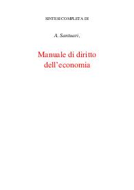 Corso di diritto dell’economia Santuari