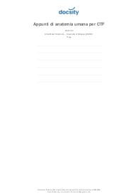 Appunti anatomia umana per CTF