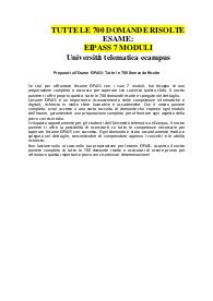 EIPASS 7 MODULI: tutte le 700 domande risolte