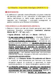 Appunti di Filosofia - il periodo ontologico: Platone