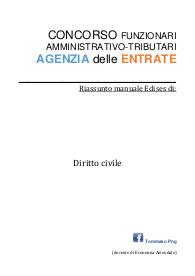 Concorso agenzia entrate - Diritto Civile - riassunto Edises