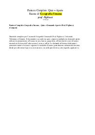 Paniere Completo Geografia Umana – Quiz + Domande Aperte (Prof. Pigliucci, eCampus)