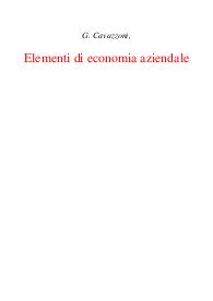 G. Cavazzoni, Elementi di economia aziendale