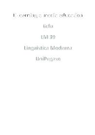 E-learning e media education 6cfu - LM 39 Linguistica Moderna - UniPegaso