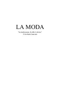 Tesina sulla Moda (Terza Media)