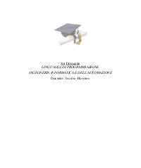 Paniere LINGUAGGI DI PROGRAMMAZIONE Ecampus