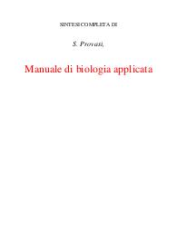 Manuale di biologia applicata corso