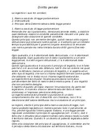 Diritto Penale - Legalità