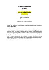 Storia della Musica moderna prof Bertieri