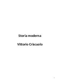 Storia Moderna - Vittorio Criscuolo