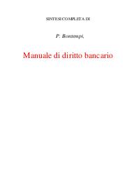 Manuale di diritto bancario