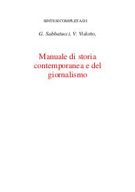 Manuale di storia contemporanea e del giornalismo