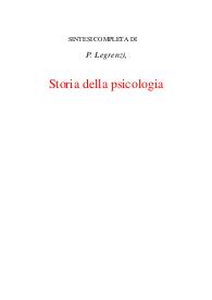 Lezioni di Storia della psicologia