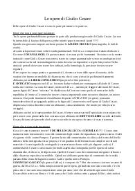 Le opere di Giulio Cesare