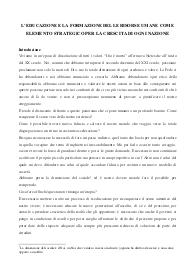 L'educazione e la formazione delle risorse umane.