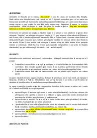 Appunti su Aristotele di filosofia
