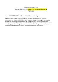 Paniere CORRETTO 2025 Quiz Prova di Abilità Informatica Pegaso