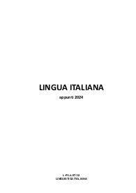 appunti lingua italiana 1, uniVR 2024 prof. Piasentin