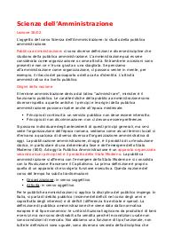 Appunti per l’esame di “Scienza dell’amministrazione”