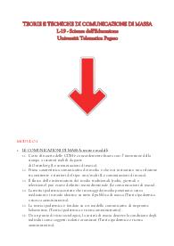 TEORIE E TECNICHE DI COMUNICAZIONE DI MASSA - L19 Scienze dell'Educazione - UniPegaso