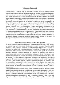 GIUSEPPE UNGARETTI - VITA - PENSIERO - OPERE