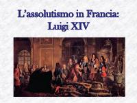 Assolutismo Francese e Luigi XVI