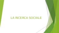 La ricerca sociale