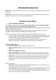 Appunti di Applied Data Analytics