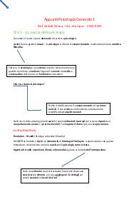 Appunti Psicologia Generale 1