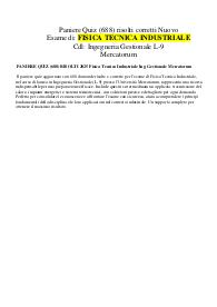 PANIERE QUIZ (688) RISOLTI 2025 Fisica Tecnica Industriale Ing. Gestionale Mercatorum