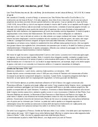 Riassunto storia dell'arte moderna