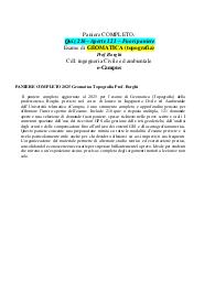 PANIERE COMPLETO 2025 Geomatica Topografia Prof. Borghi