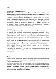 Riassunto Leopardi - Esame di maturità