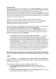 Appunti filosofia su Kant