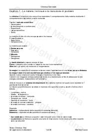 Riassunto di Chimica Generale, inorganica e stechiometria