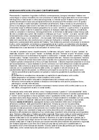 Riassunto libro "sociolinguistica dell'italiano contemporaneo"